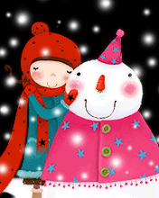 CUTIE AND HER SNOWMAN