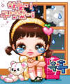 cute kawaii girl scared