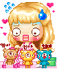 cute kawaii blonde girl & teddy bear