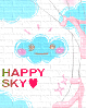 happy sky & girl legs