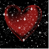 red glitter heart