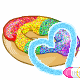 cute doughnut with heart
