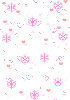 pink hearts and snowflakes