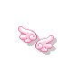 cute pink angel wings
