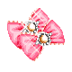 pink bow clips