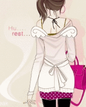 cute kawaii fashion girl rest ...