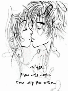 cute kawaii fashion lovers kiss