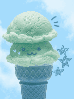 cute kawaii min icecream