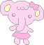 Cute Pink Elephant Girl