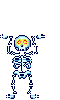 cute kawaii halloween skeleton