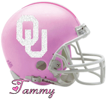 Ou Pink Football Helmet with Name
