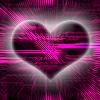 cyber goth heart in pink