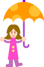 cute girl with umbrella