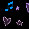 music notes and hearts