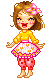 excited girl doll
