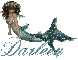 Darleen w/teal mermaid