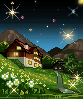 house with comets